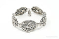 Vintage Designer Danecraft Floral Panels Sterling Silver Bracelet | Jewelry > Bracelets | Wiccan Center