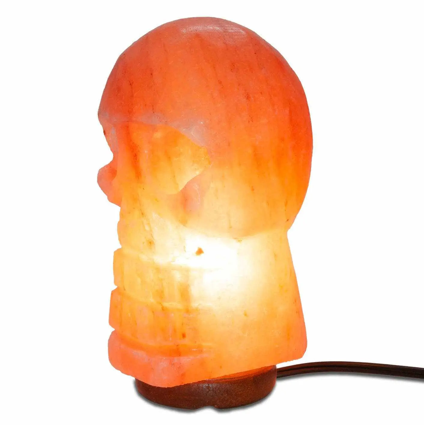 Skull Shaped Salt Lamp - 9.5" avg. - Cord, Bulb, Dimmer | | Wiccan Center