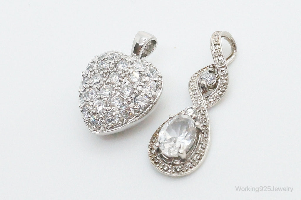Vintage Cubic Zirconia Sterling Silver Necklace Pendants | Jewelry > Necklaces > Pendants | Wiccan Center