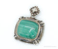 Large Vintage Malachite Sterling Silver Necklace Pendant | Jewelry > Necklaces > Pendants | Wiccan Center