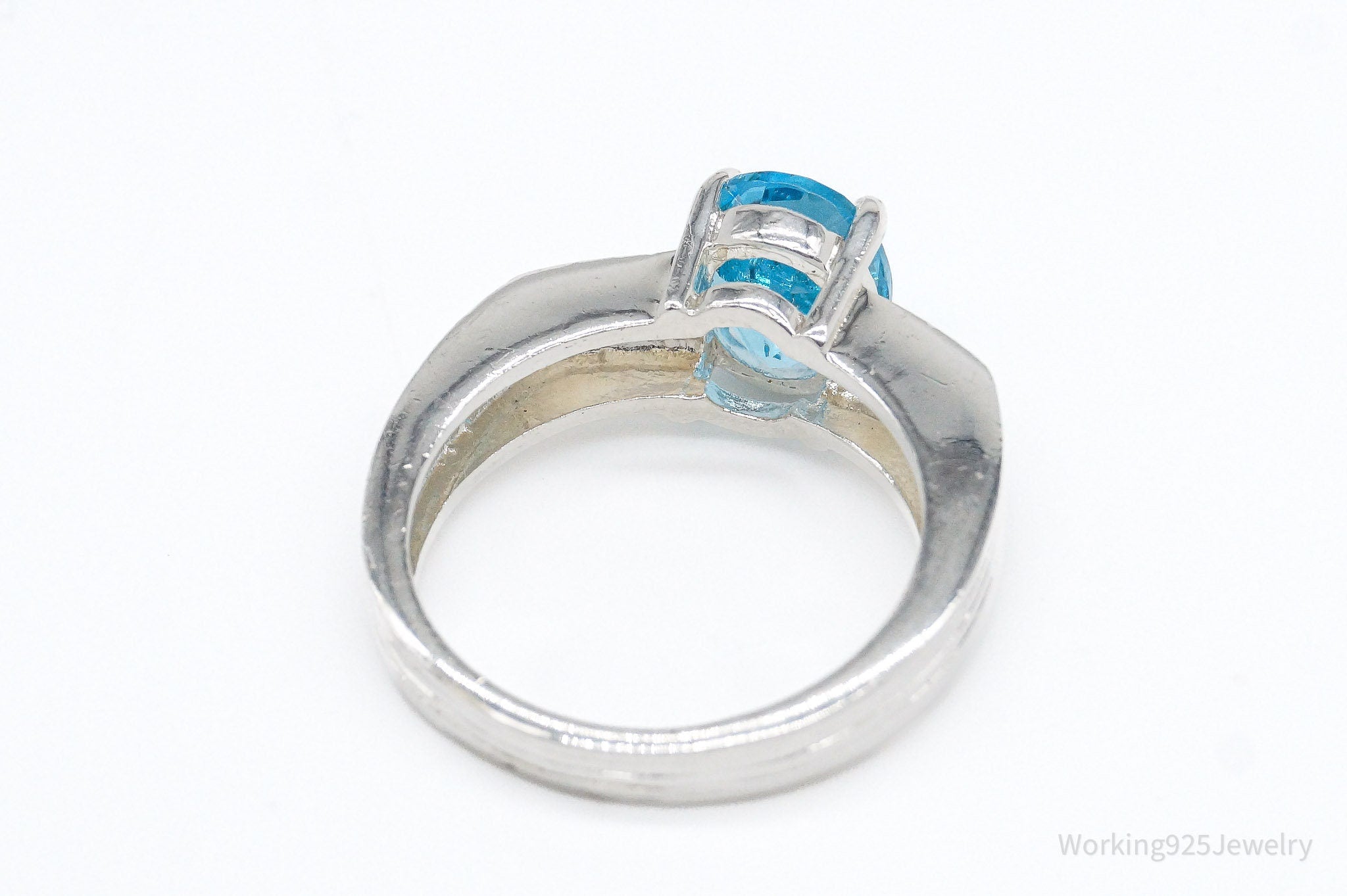 Vintage Blue Topaz Sterling Silver Ring - Size 6.75 | Jewelry > Rings | Wiccan Center