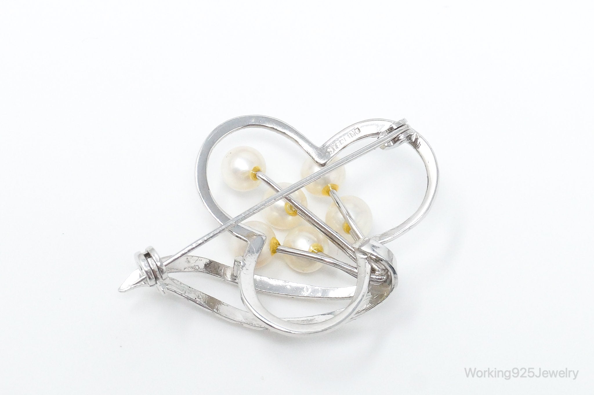 Antique Pearl Sterling Silver Brooch Pin | Jewelry > Brooches, Pins & Clips | Wiccan Center
