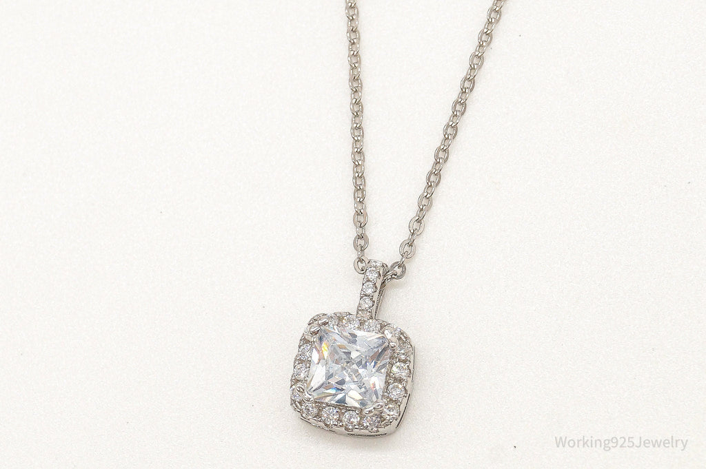 Designer Ryze Cubic Zirconia Sterling Silver Necklace | Jewelry > Necklaces > Pendants | Wiccan Center