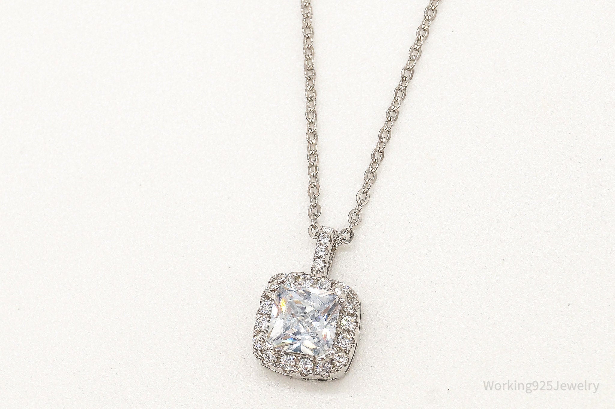 Designer Ryze Cubic Zirconia Sterling Silver Necklace | Jewelry > Necklaces > Pendants | Wiccan Center
