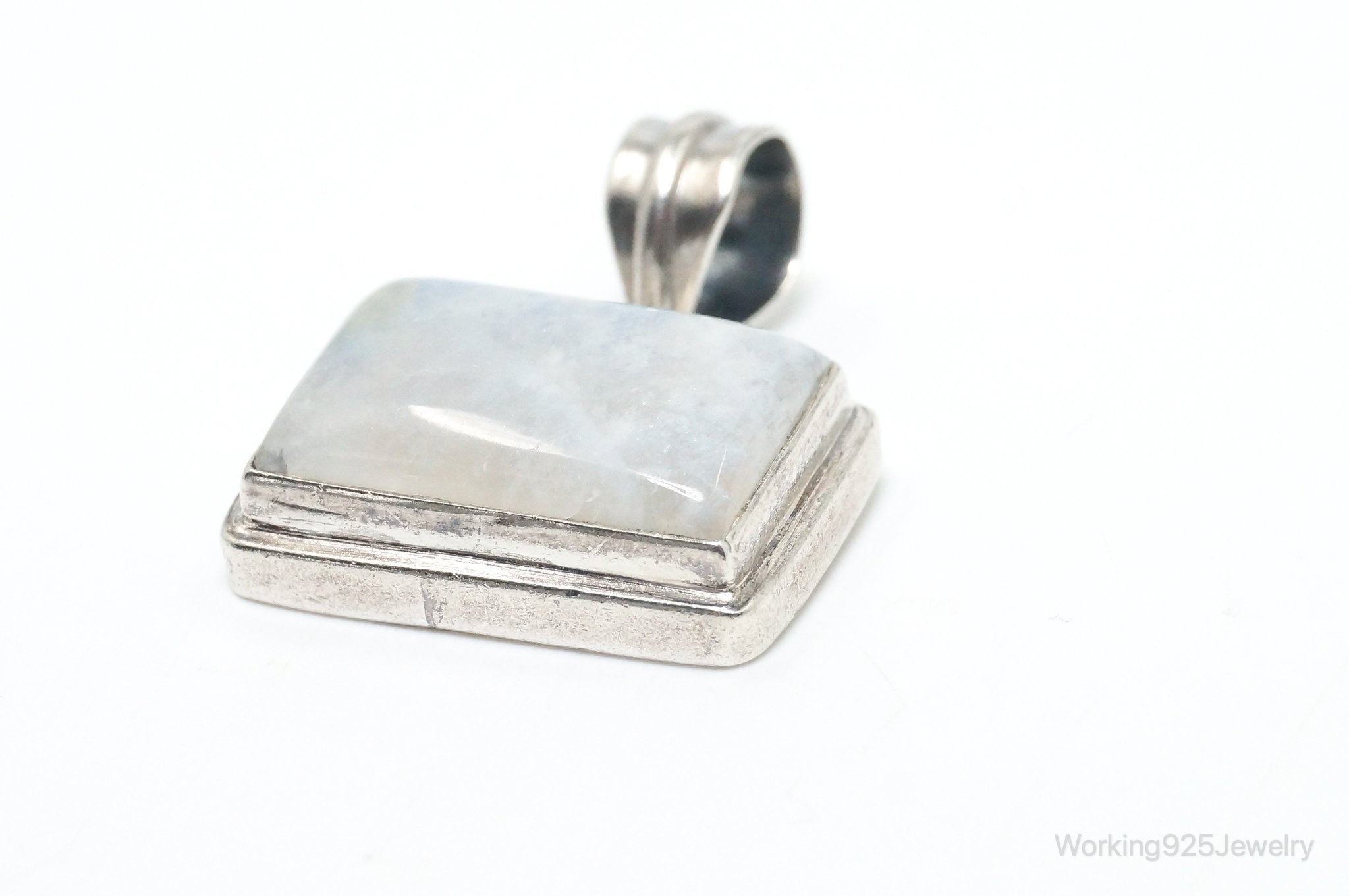 Vintage Large Moonstone Sterling Silver Necklace Pendant | Jewelry > Necklaces > Pendants | Wiccan Center
