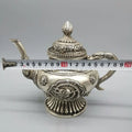 Exquisite Old Chinese Tibet Silver Hand carved Dragon Flagon / Teapot