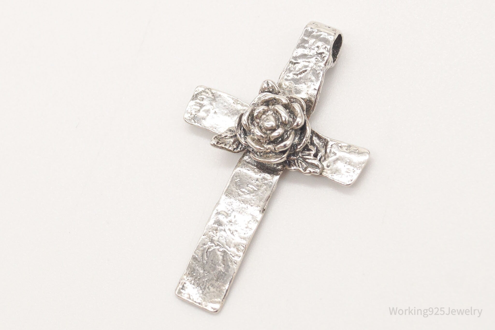 Large Vintage Israel Designer RL Ross Cross Sterling Silver Pendant | Jewelry > Necklaces > Pendants | Wiccan Center