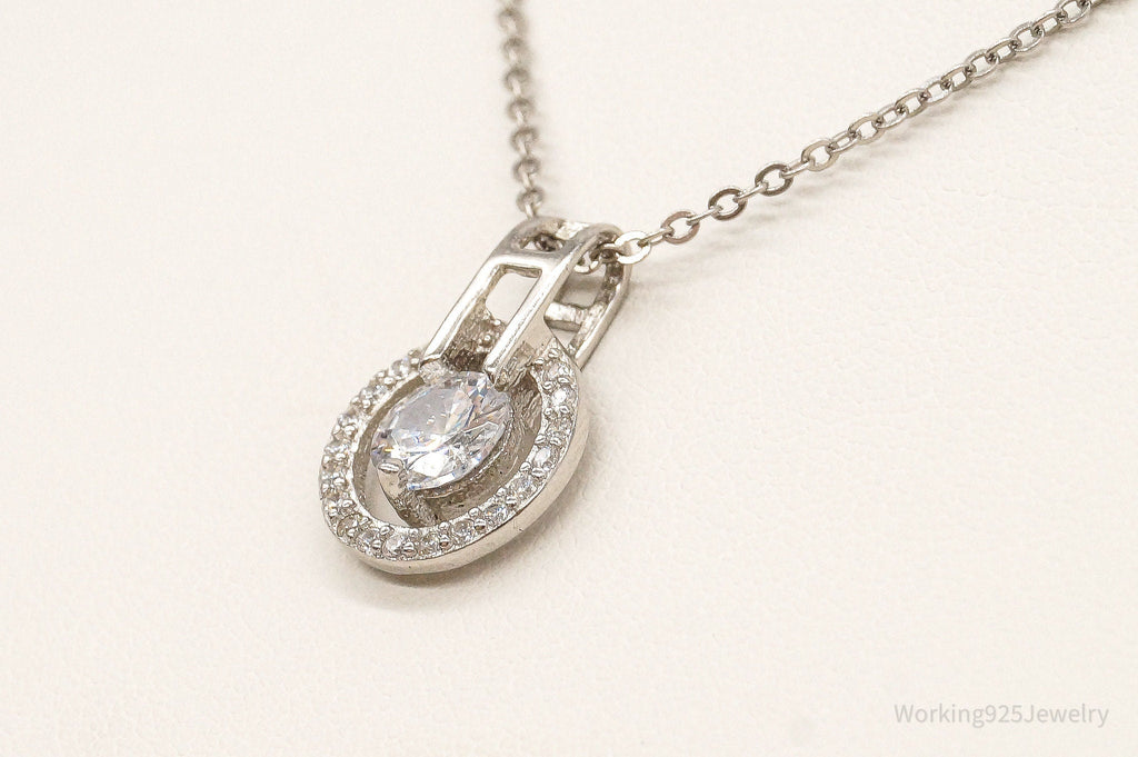 Designer Ryze Cubic Zirconia Sterling Silver Necklace | Jewelry > Necklaces > Pendants | Wiccan Center