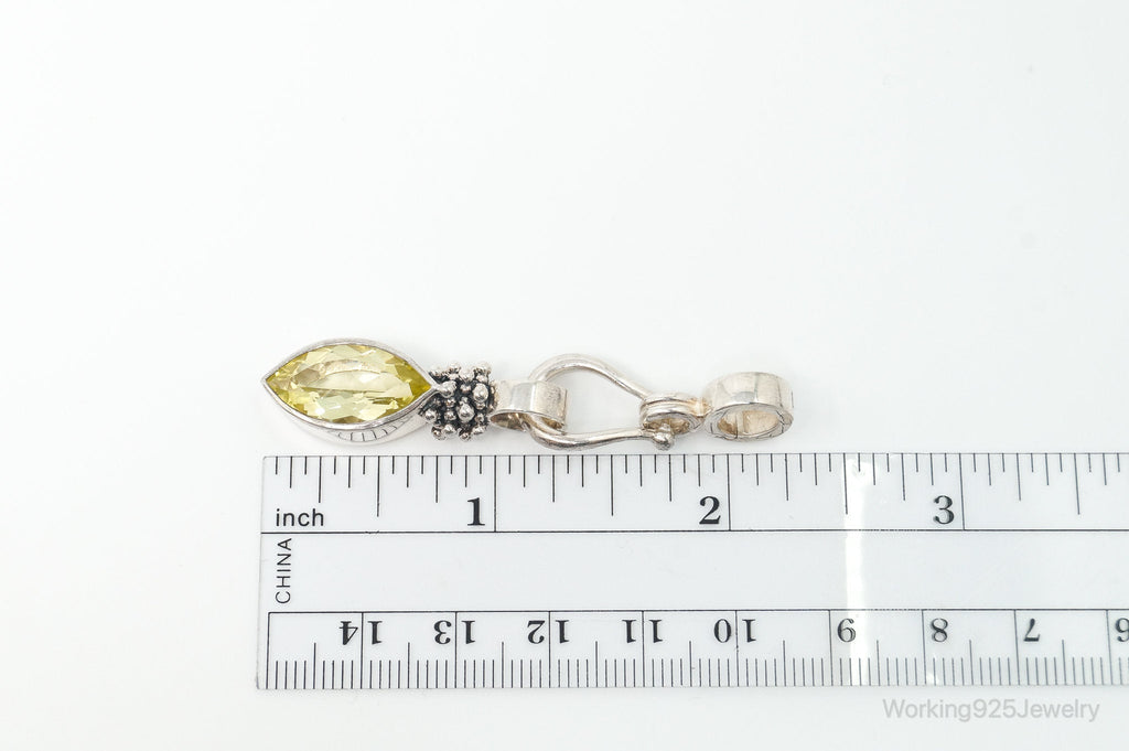 Designer Michael Dawkins Citrine Granulated Sterling Silver Necklace Pendant | Jewelry > Necklaces > Pendants | Wiccan Center