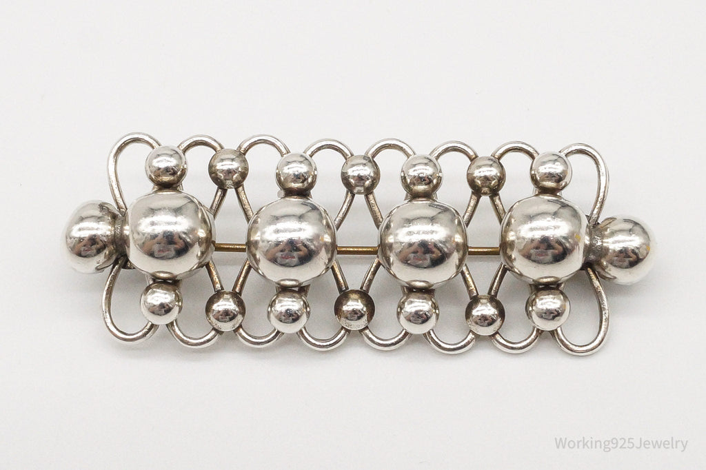 Large Vintage Mid Century Modernist Sterling Silver Pin Brooch | Jewelry > Brooches, Pins & Clips | Wiccan Center