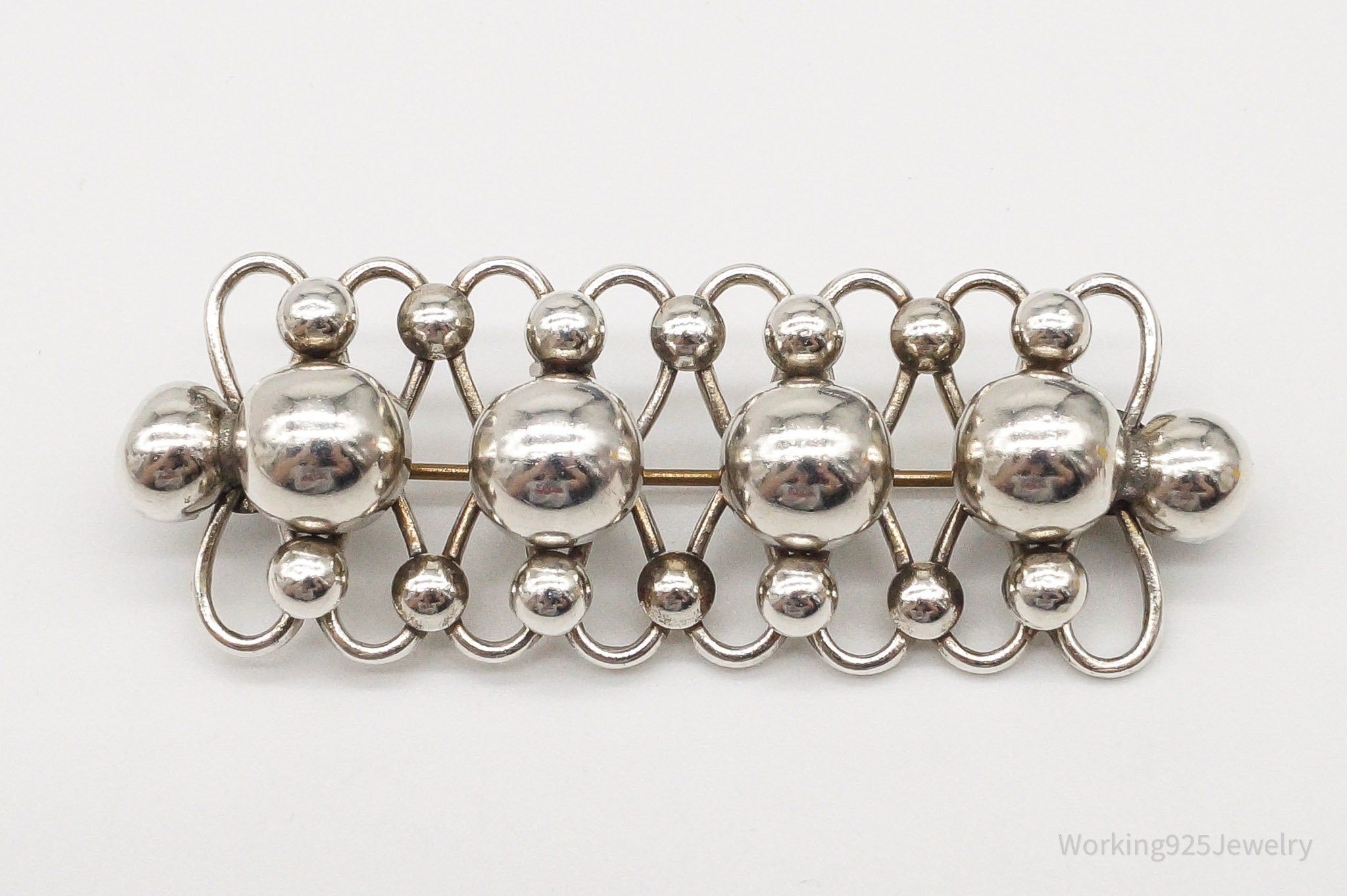 Large Vintage Mid Century Modernist Sterling Silver Pin Brooch | Jewelry > Brooches, Pins & Clips | Wiccan Center