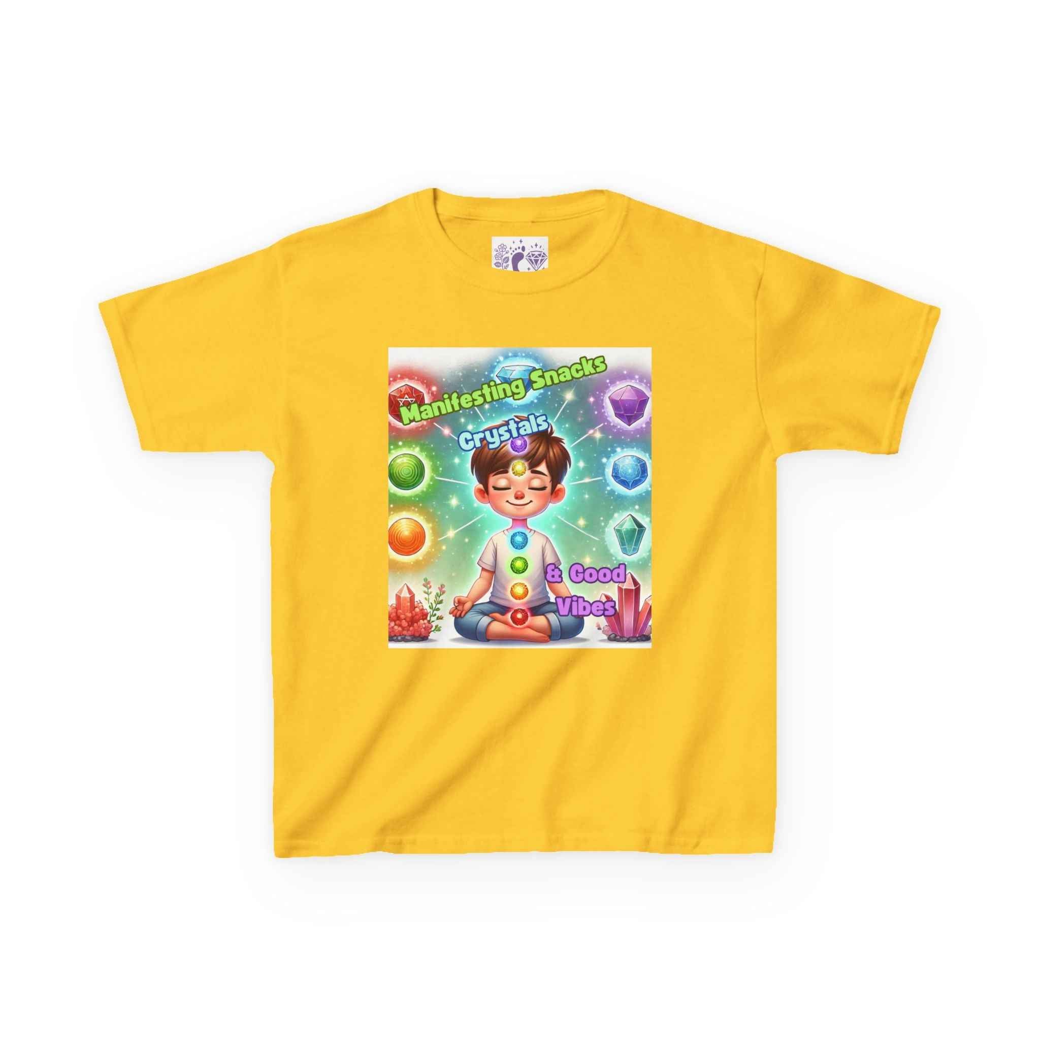 Kids TShirt 'Manifesting Snacks, Crystals, and Good Energy' | Kids clothes | Wiccan Center