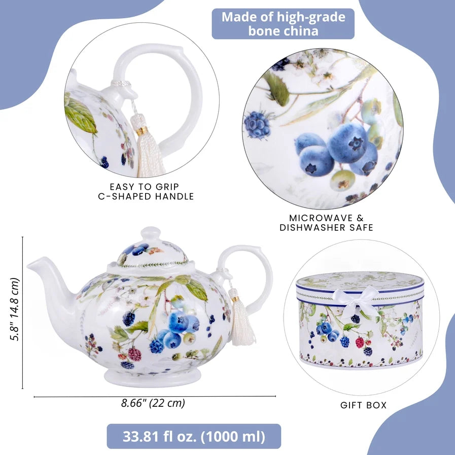 Wild Berries Fine China Teapot | Gifts | Wiccan Center