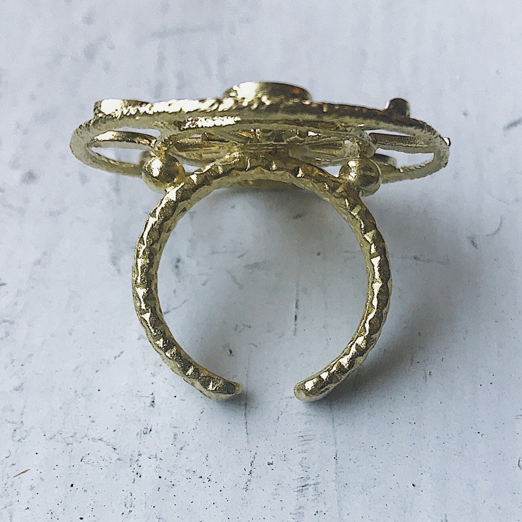 Large Moon Phase Statement Cocktail Ring | Ring | Wiccan Center
