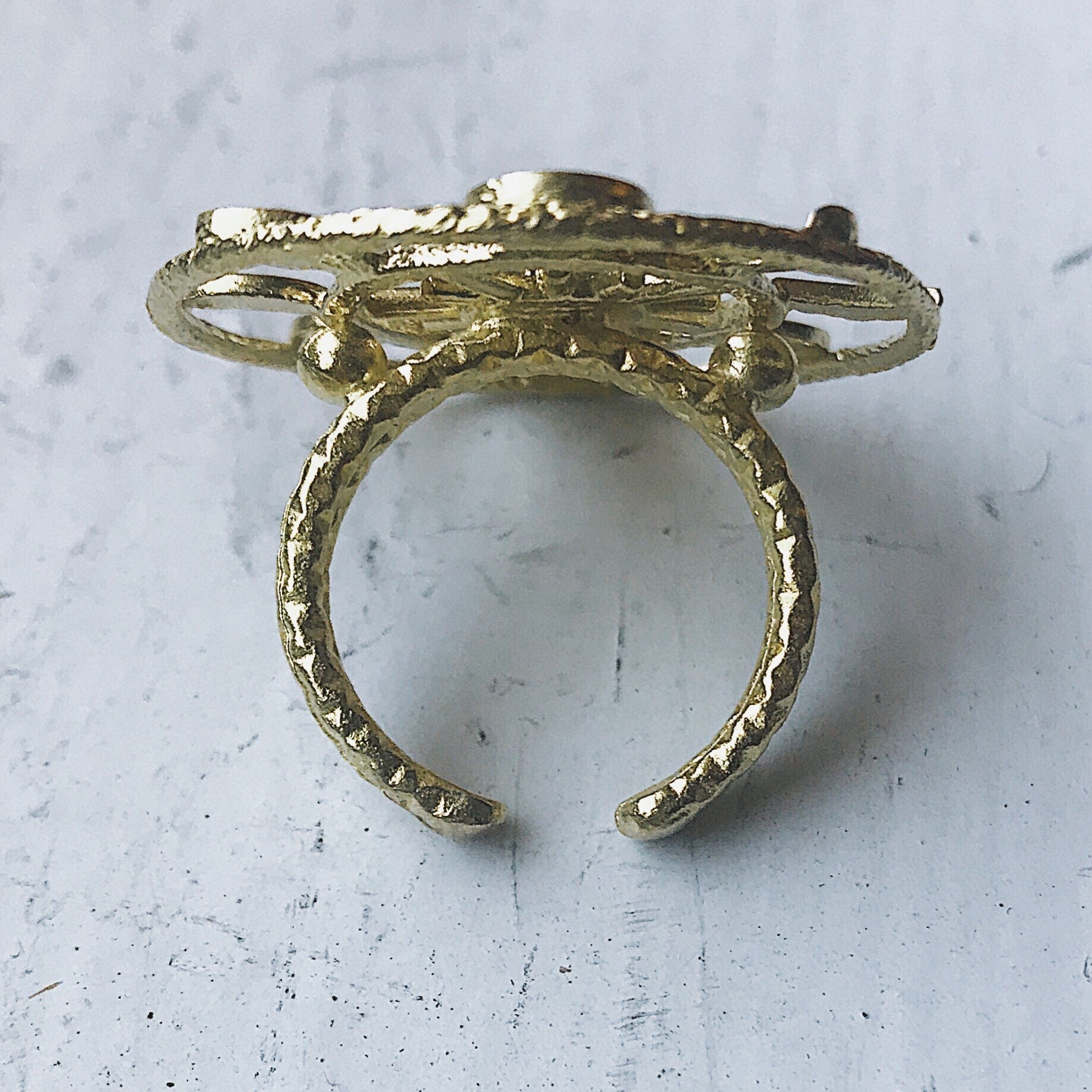 Large Moon Phase Statement Cocktail Ring | Ring | Wiccan Center
