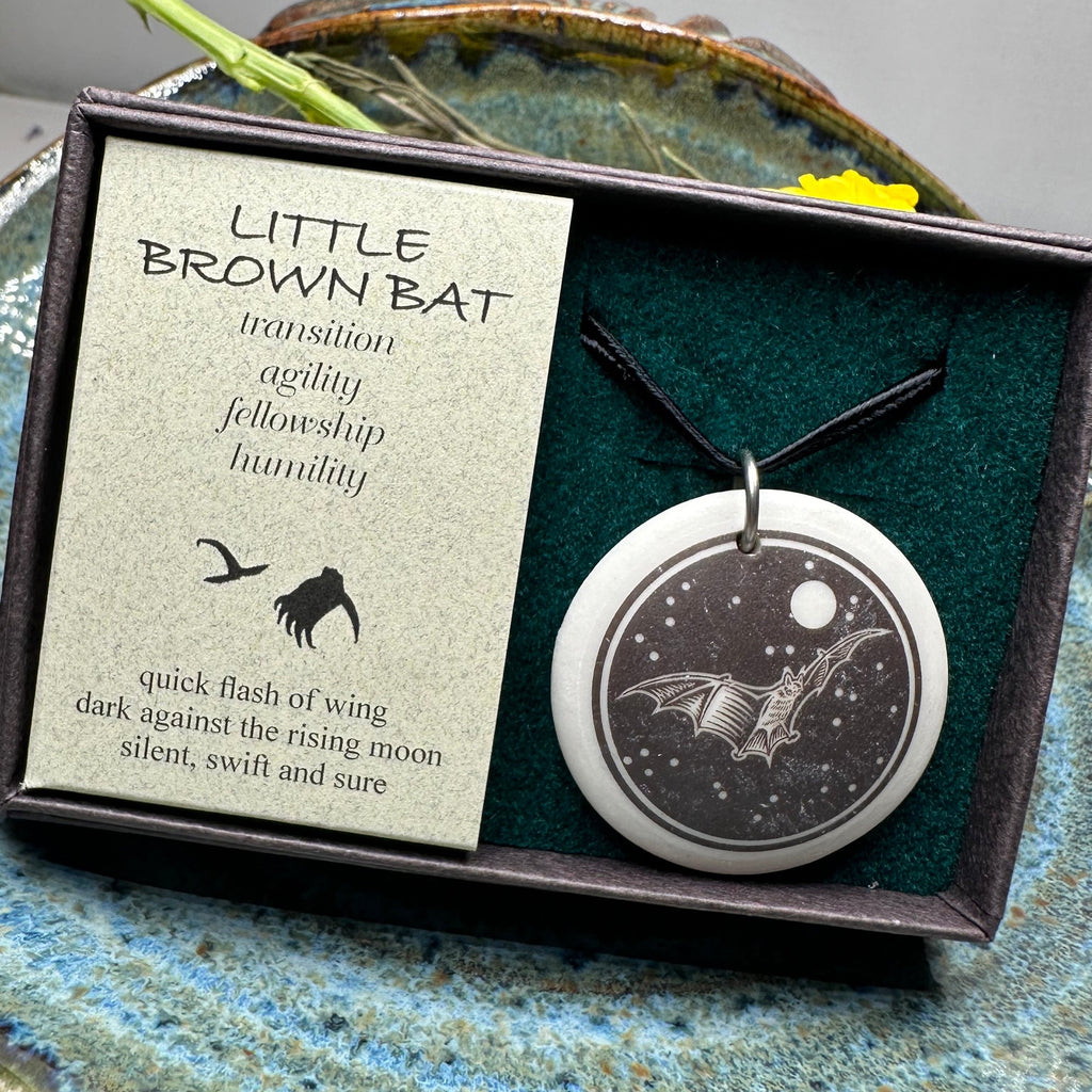 Artisan Brown Bat Necklace - Handmade in the U.S.A. | Pendant | Wiccan Center