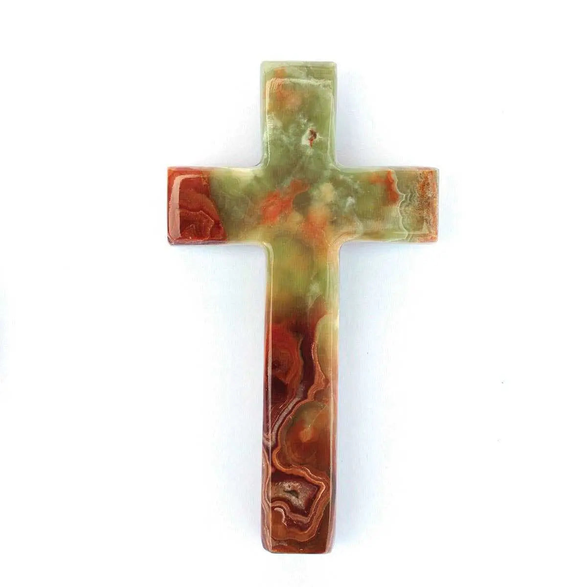 Hand-Carved Onyx Stone Cross – 4 Inch Spiritual Altar Decor | All Crystals | Wiccan Center
