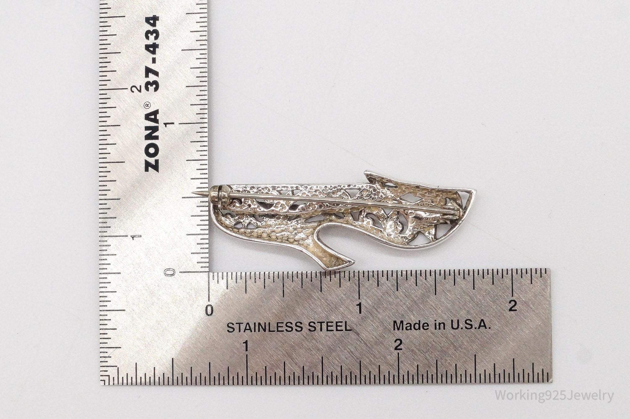 Vintage Designer Jezlaine Lady's High Heel Sterling Silver Brooch Pin | Jewelry > Brooches, Pins & Clips | Wiccan Center
