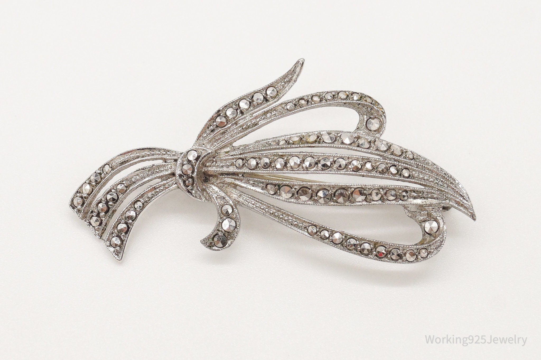 Antique Swedish Hematite 835 Silver Pin Brooch | Jewelry > Brooches, Pins & Clips | Wiccan Center
