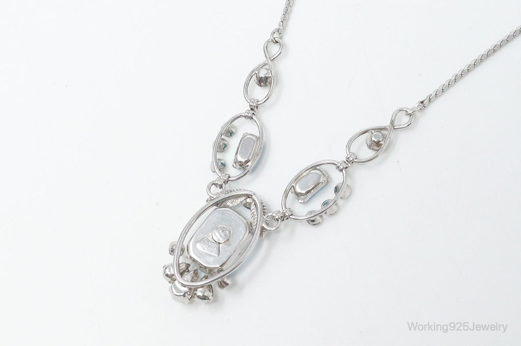 Vintage Designer Van Dell Blue Topaz Cubic Zirconia Sterling Silver Necklace | Jewelry > Necklaces > Pendants | Wiccan Center