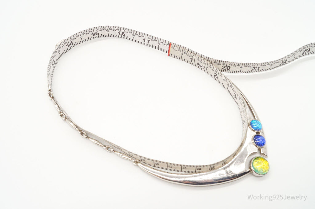 Designer Sheri Liebert Dichroic Glass Modernist Sterling Silver Necklace | Jewelry > Necklaces > Pendants | Wiccan Center