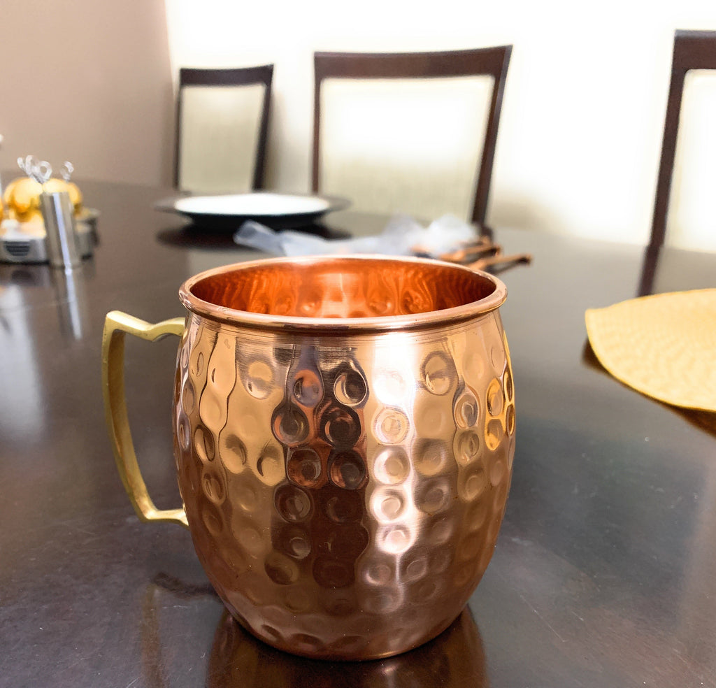 Vibhsa Hammered Moscow Mule Mugs, Set of 2 | Dining Decor | Wiccan Center