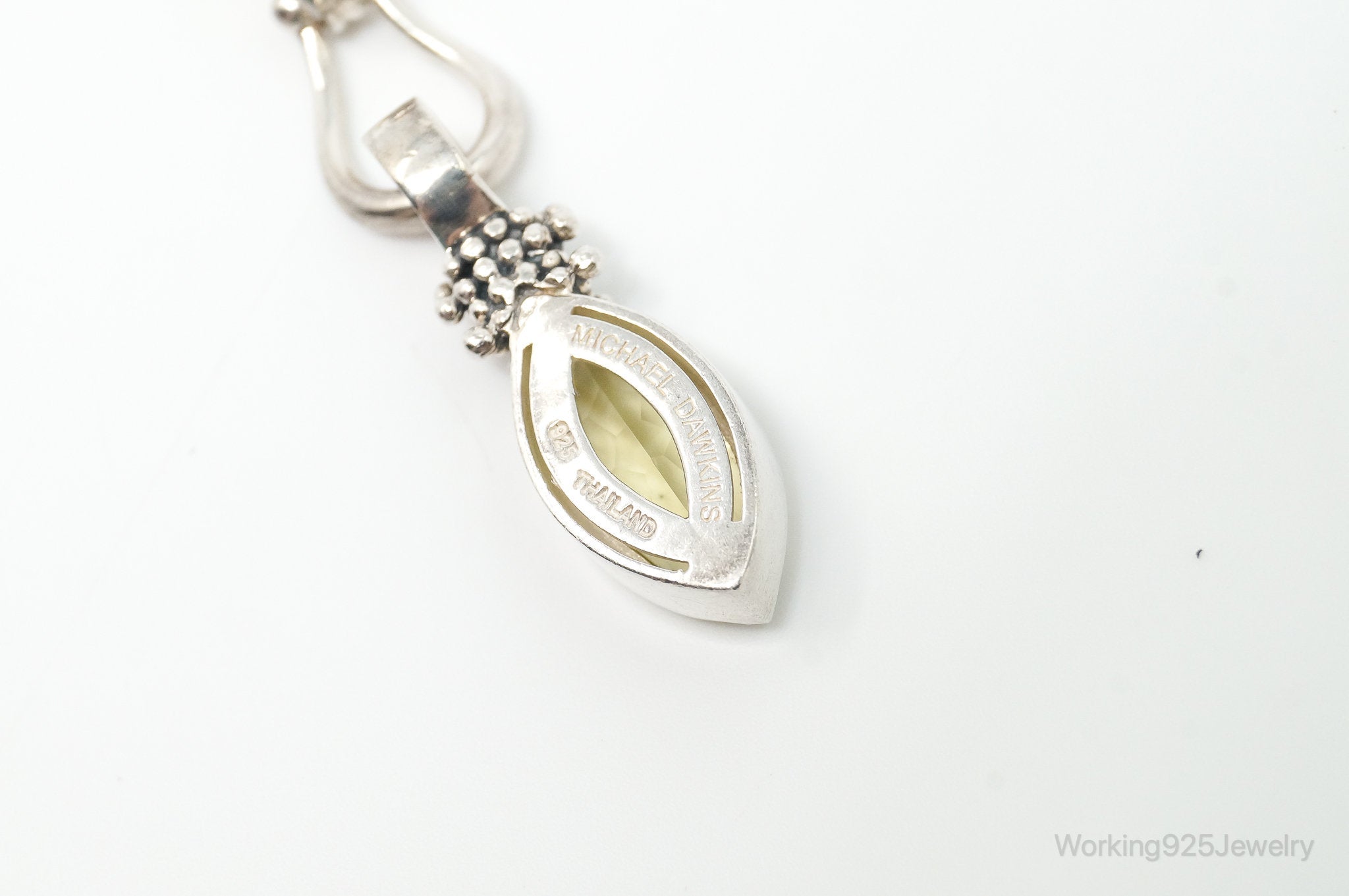 Designer Michael Dawkins Citrine Granulated Sterling Silver Necklace Pendant | Jewelry > Necklaces > Pendants | Wiccan Center