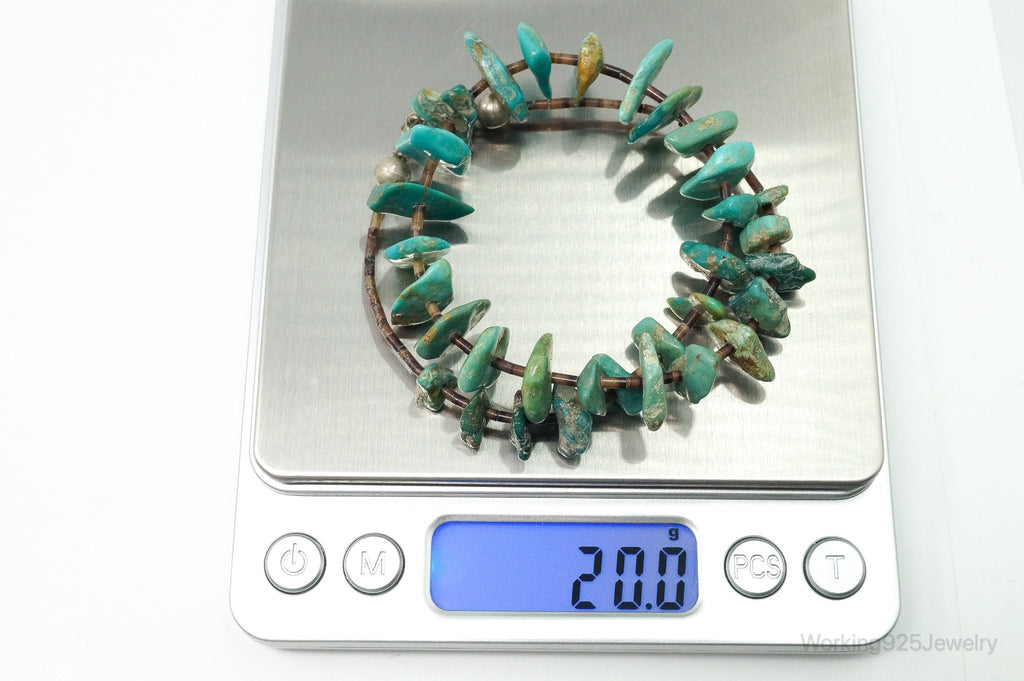 Vintage Native American Turquoise Porcupine Quill Sterling Silver Necklace | Jewelry > Necklaces > Pendants | Wiccan Center