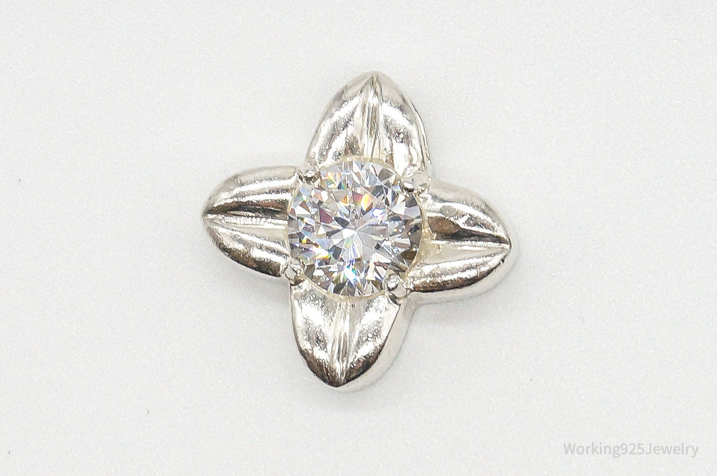 Large Cubic Zirconia Sterling Silver Pendant | Jewelry > Necklaces > Pendants | Wiccan Center