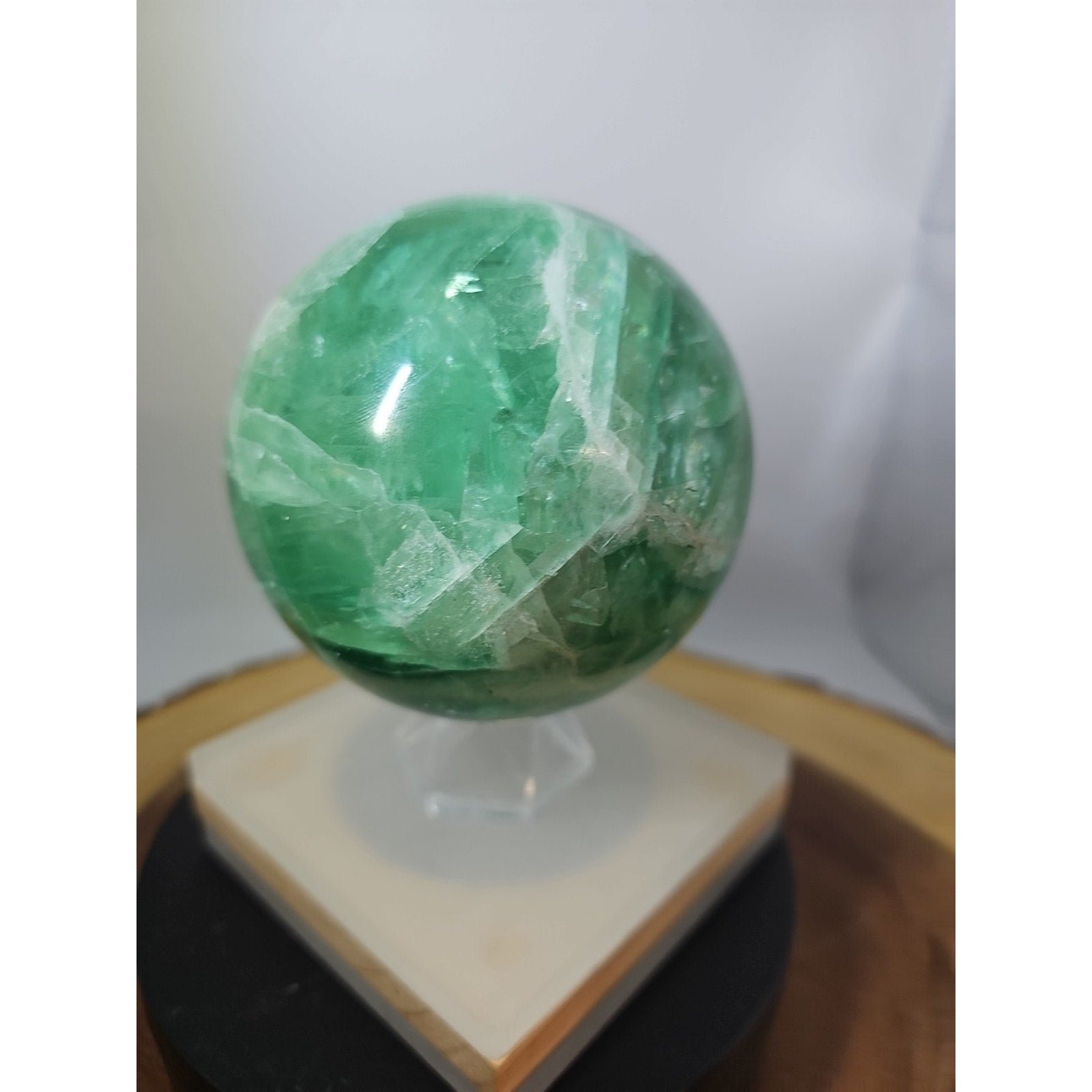 2.84Natural Rainbow Fluorite Quartz Crystal Sphere Ball Polished Healing | Crystal Spheres & Eggs | Wiccan Center
