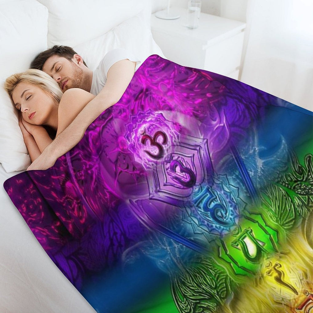 Zen Doodle Chakra Compact Throw Blanket
