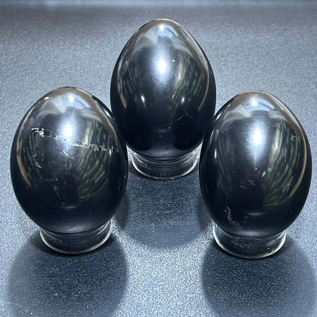 Black Shungite Polished Egg Carving Wholesale | Home & Living > Home Decor > Home Accents > Rocks & Geodes | Wiccan Center