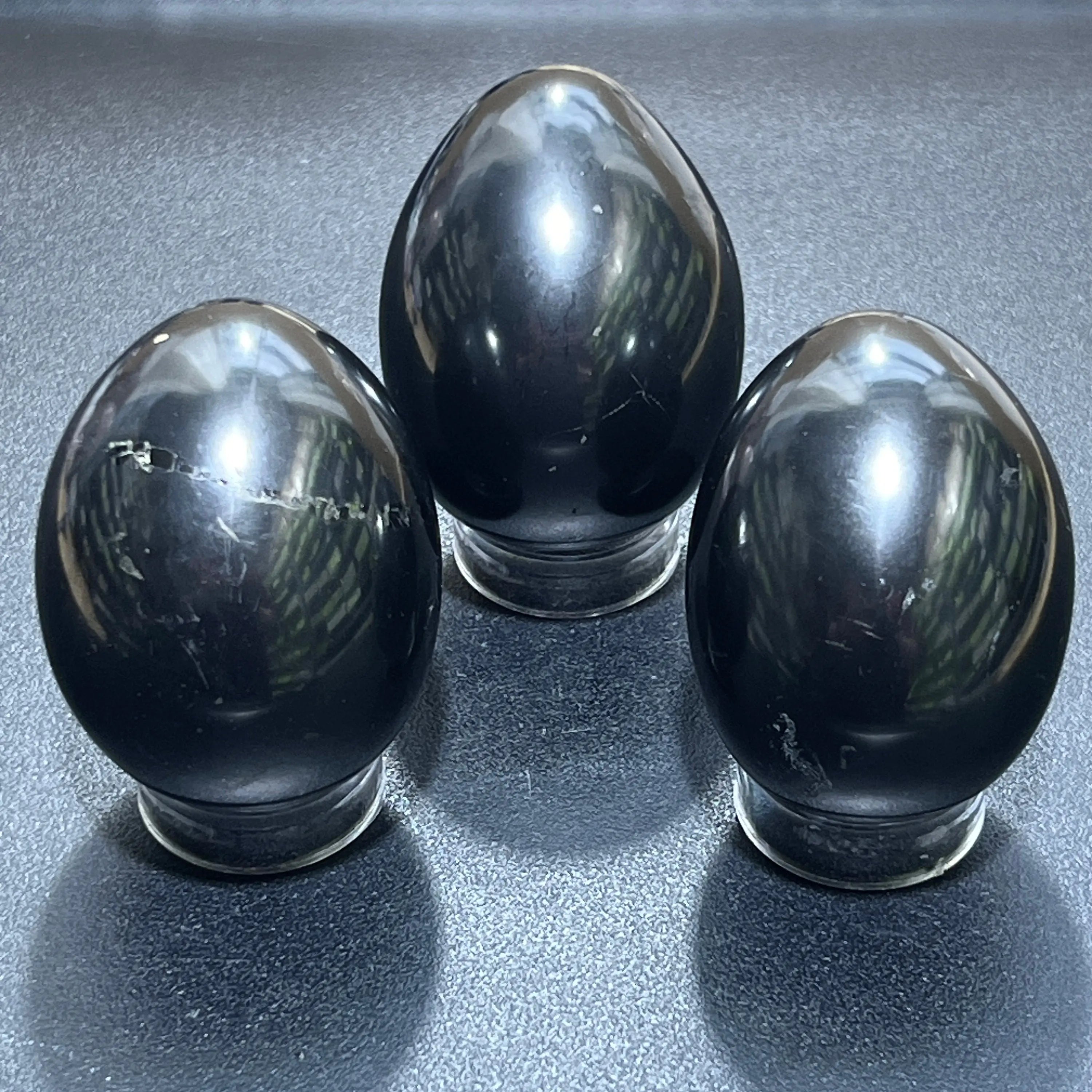 Black Shungite Polished Egg Carving Wholesale | Home & Living > Home Decor > Home Accents > Rocks & Geodes | Wiccan Center