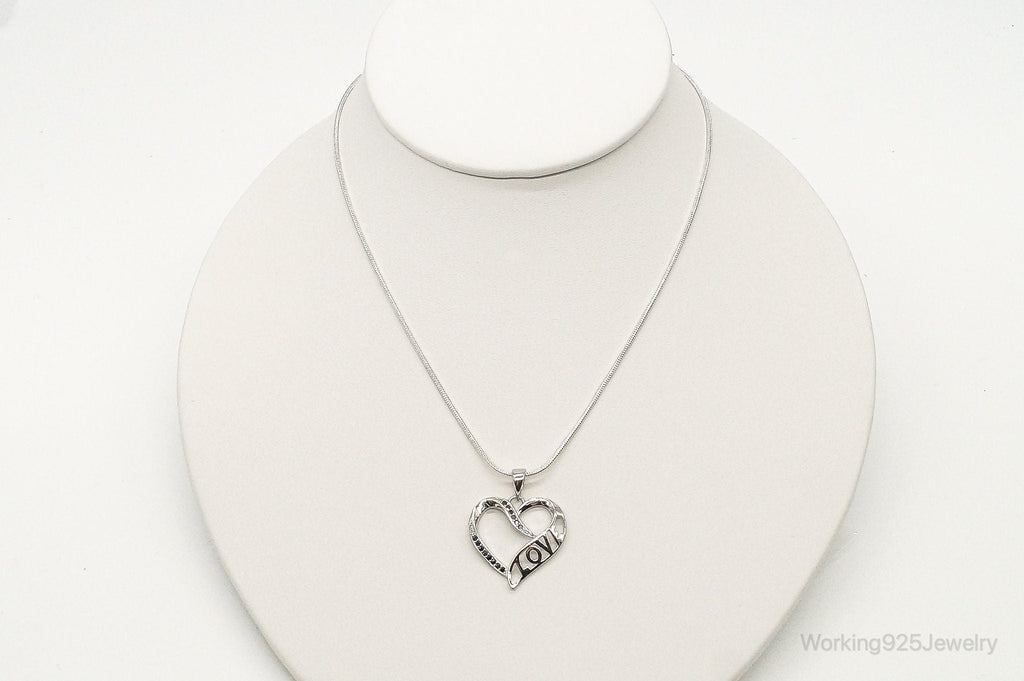 Sapphire Heart "LOVE" Sterling Silver Necklace | Jewelry > Necklaces > Pendants | Wiccan Center