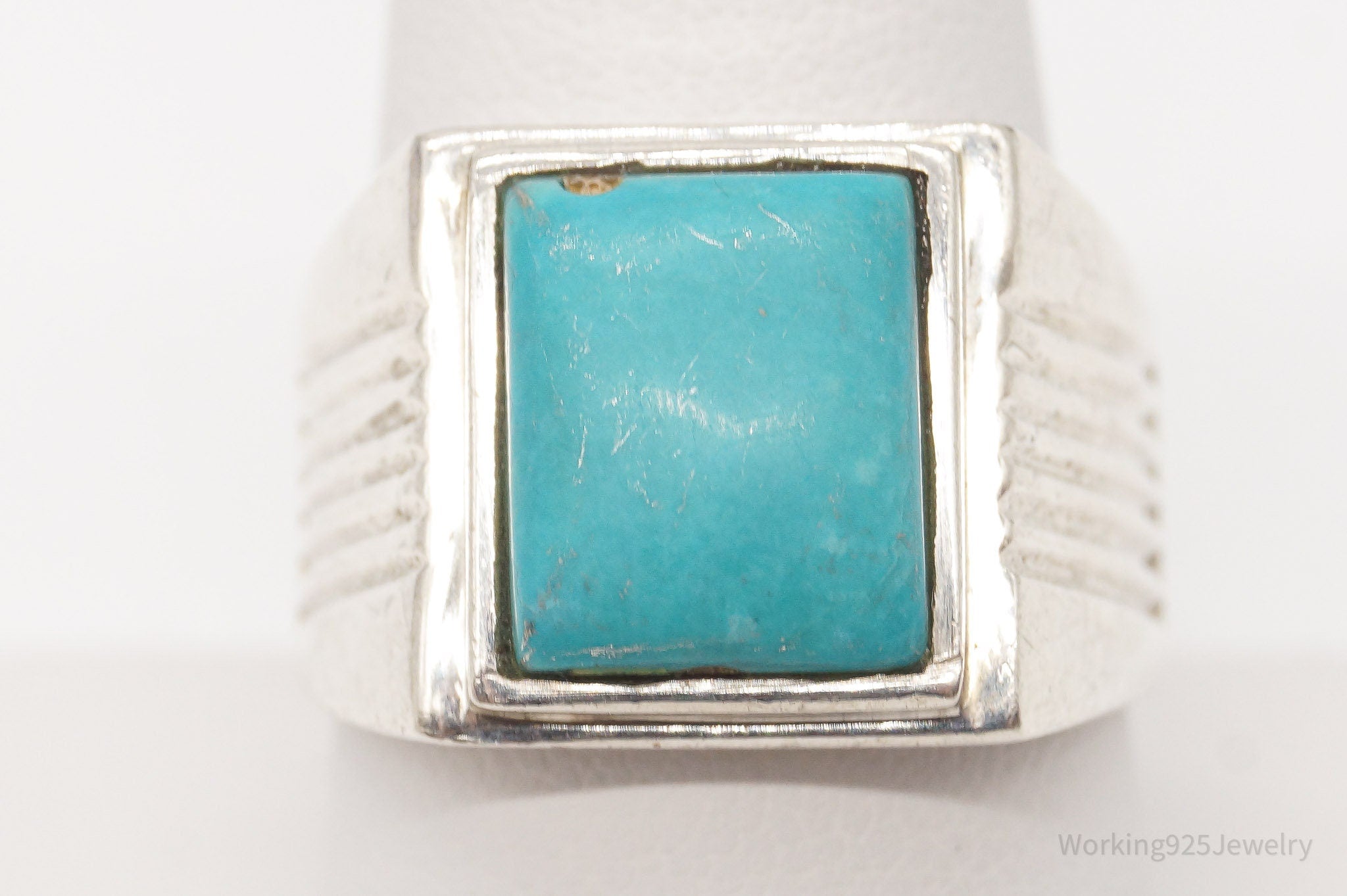 Vintage Blue Turquoise Sterling Silver Ring - Size 9.25 | Jewelry > Rings | Wiccan Center