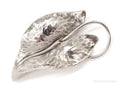 Large Antique Sterling Silver Leaf Pin Brooch | Jewelry > Brooches, Pins & Clips | Wiccan Center
