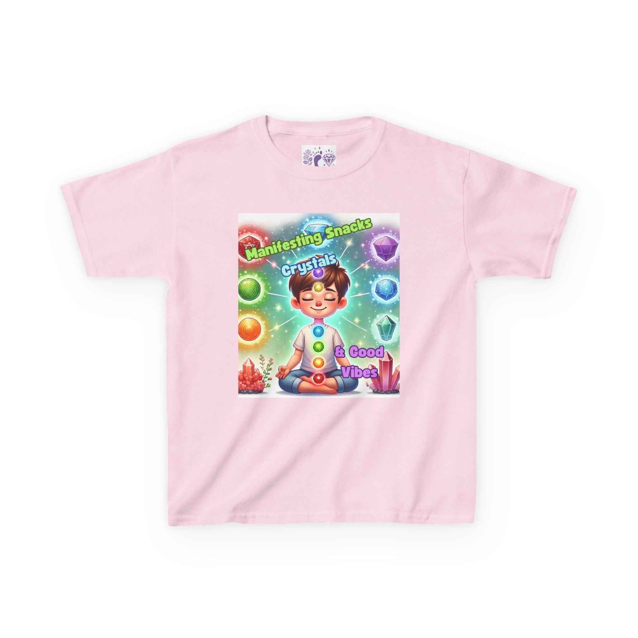 Kids TShirt 'Manifesting Snacks, Crystals, and Good Energy' | Kids clothes | Wiccan Center