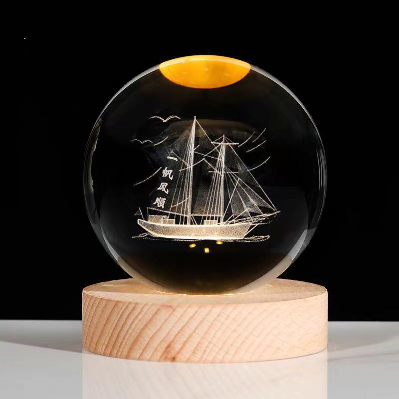Luminous Starry Sky And Planets Moon Moon Crystal Ball Small Night Lamp Projection Ambience Light Creative Gift New Strange Gift | 0 | Wiccan Center