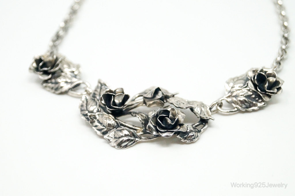 Vintage Danecraft Roses Sterling Silver Necklace | Jewelry > Necklaces > Pendants | Wiccan Center