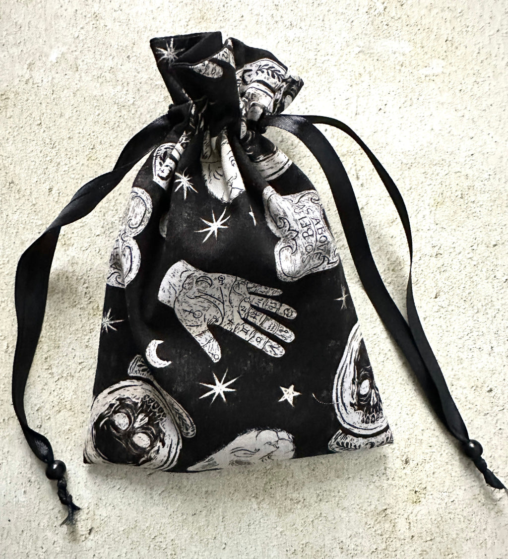 Witchy Tarot Card Bag, Ouija Drawstring Bag