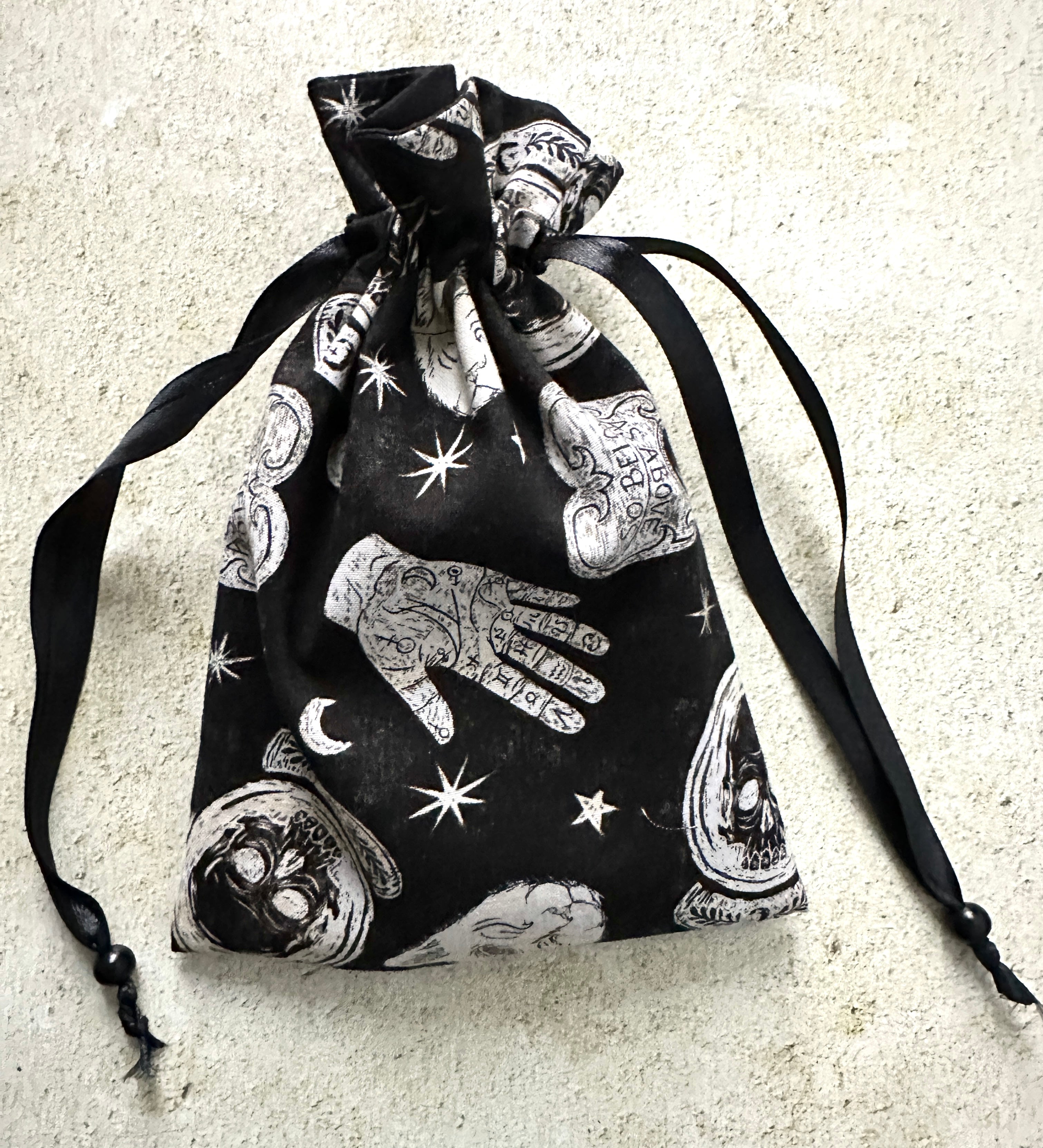 Witchy Tarot Card Bag, Ouija Drawstring Bag