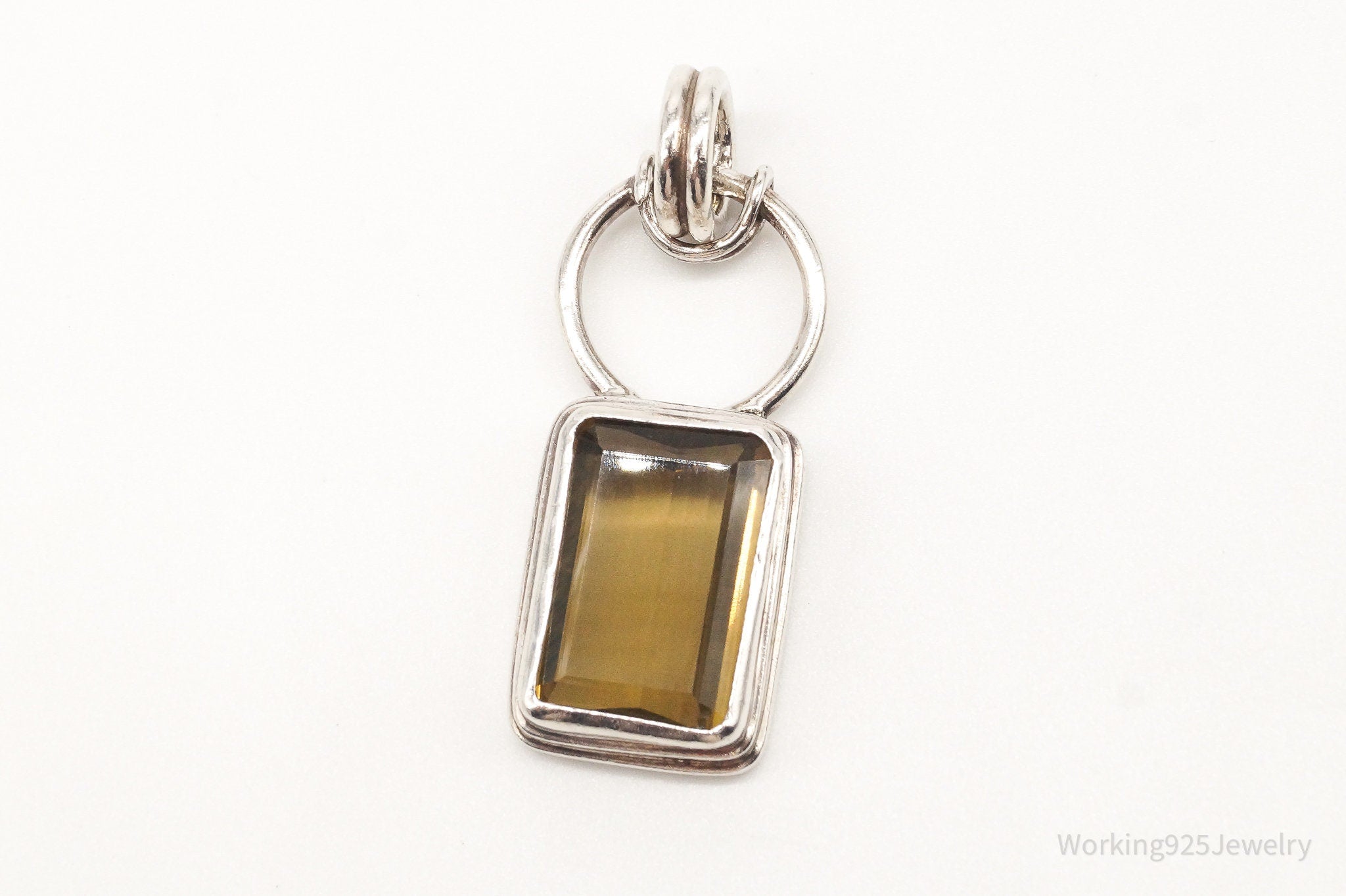 Vintage Large Smoky Topaz Sterling Silver Pendant | Jewelry > Necklaces > Pendants | Wiccan Center