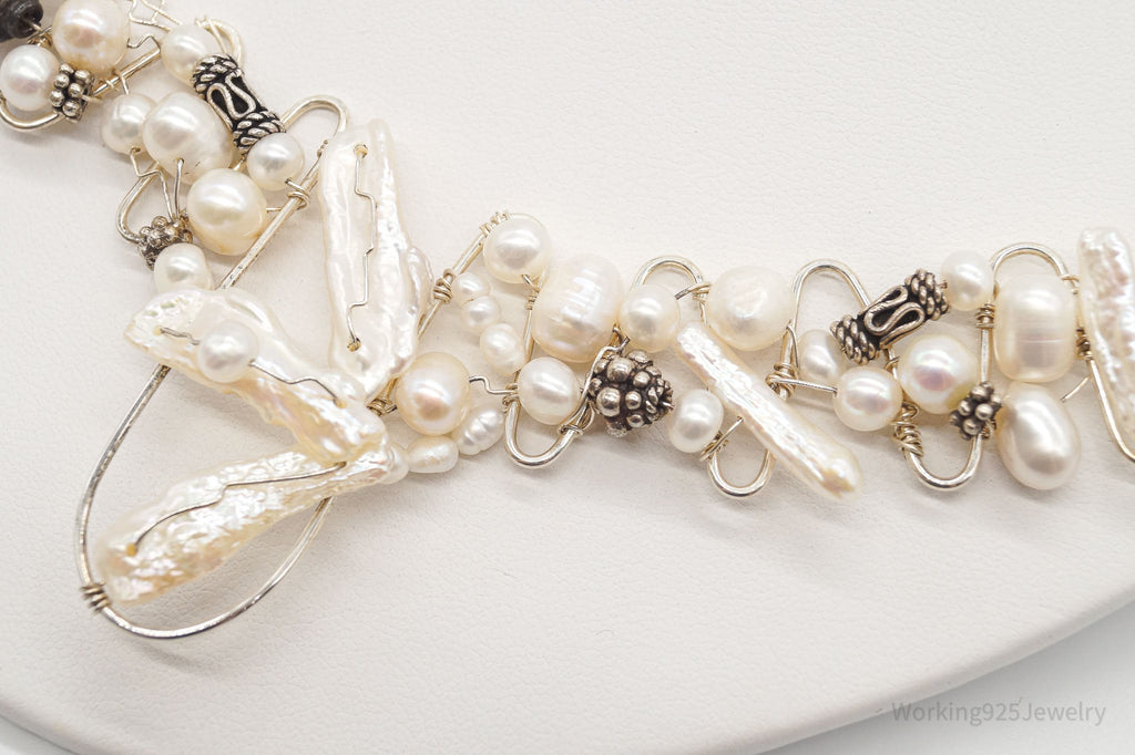 Vintage Pearls Beads Filigree Sterling Silver Necklace | Jewelry > Necklaces > Pendants | Wiccan Center