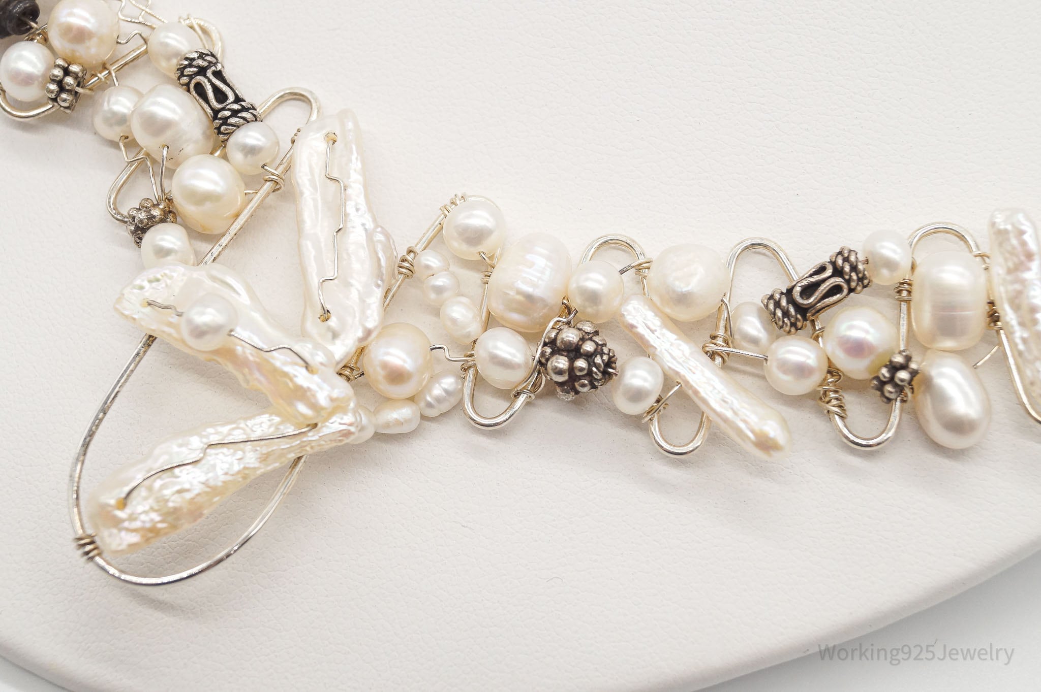 Vintage Pearls Beads Filigree Sterling Silver Necklace | Jewelry > Necklaces > Pendants | Wiccan Center