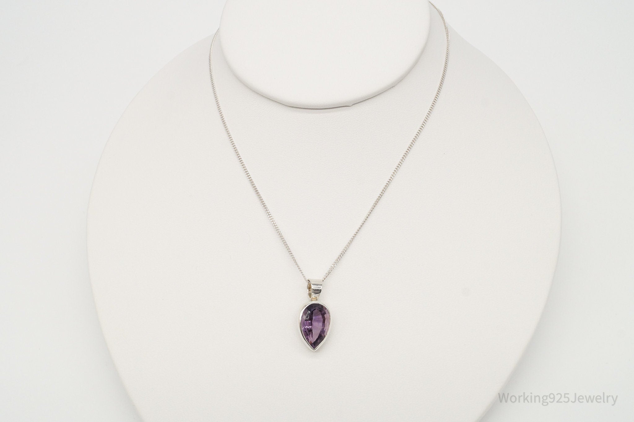 Vintage Amethyst Sterling Silver Chain Necklace | Jewelry > Necklaces > Pendants | Wiccan Center