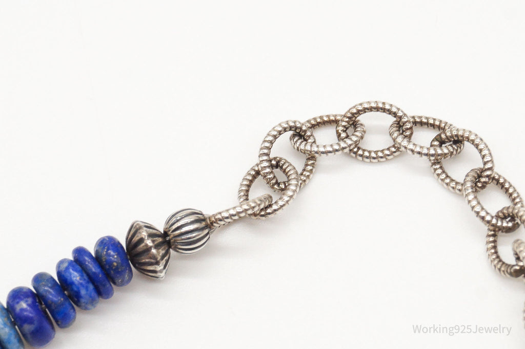 Vintage Southwestern Lapis Lazuli Bead Sterling Silver Necklace | Jewelry > Necklaces | Wiccan Center