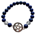 Lapis & Quartz Pentagram Bracelet | Jewelry-Bracelet | Wiccan Center