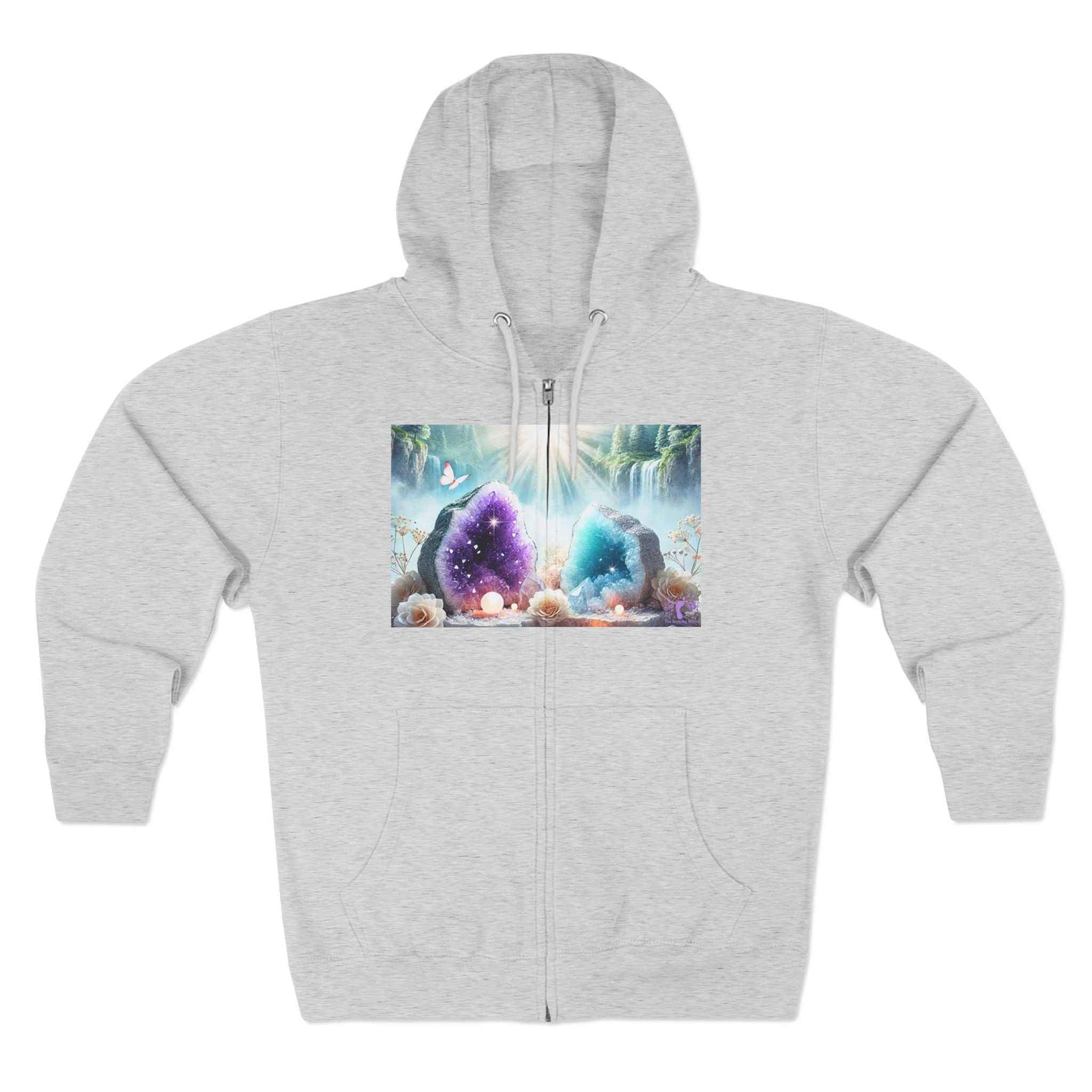 Cool Geode Zipped Hooded Sweater | Hoodie | Wiccan Center