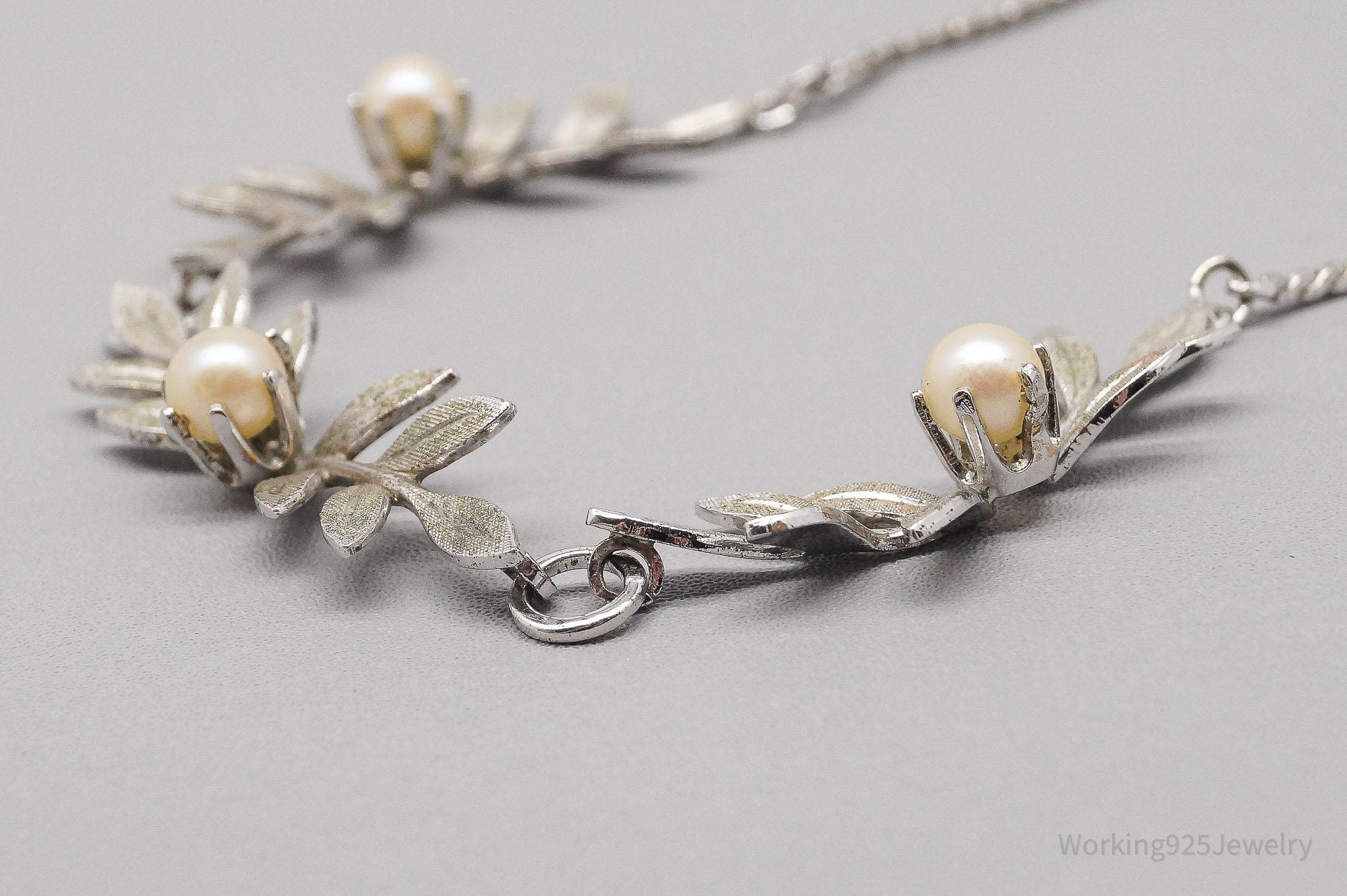 Vintage 1940s Designer Van Dell Pearl Sterling Silver Necklace | Jewelry > Necklaces | Wiccan Center