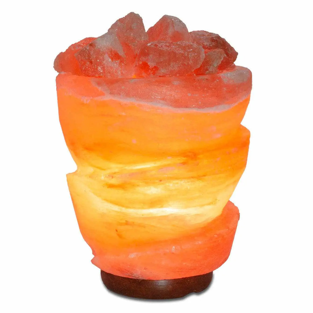Funnel w/ Chunks Salt Lamp - 9.5" avg. - Cord, Bulb, Dimmer | | Wiccan Center